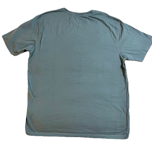 ROW M Men's Large L Blue Cotton Skull Desert Graphic T Shirt - Picture 2 of 4